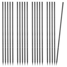 Rebar Stakes, 24-Inch, Heavy-Duty 0.47 in Diameter, Straight Galvanized Steel Ground Anchors with Chisel Point End & Rust-Resistant Coating