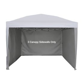Canopy Sidewalls, Fit for 10 x 10 ft Pop Up Canopy Tent, Tent Side Walls with Waterproof and Sunlight Protection Layer for Outdoor Event Tents (Type: Zippered Connection Type, size: 3 Sides, 10x10 ft)